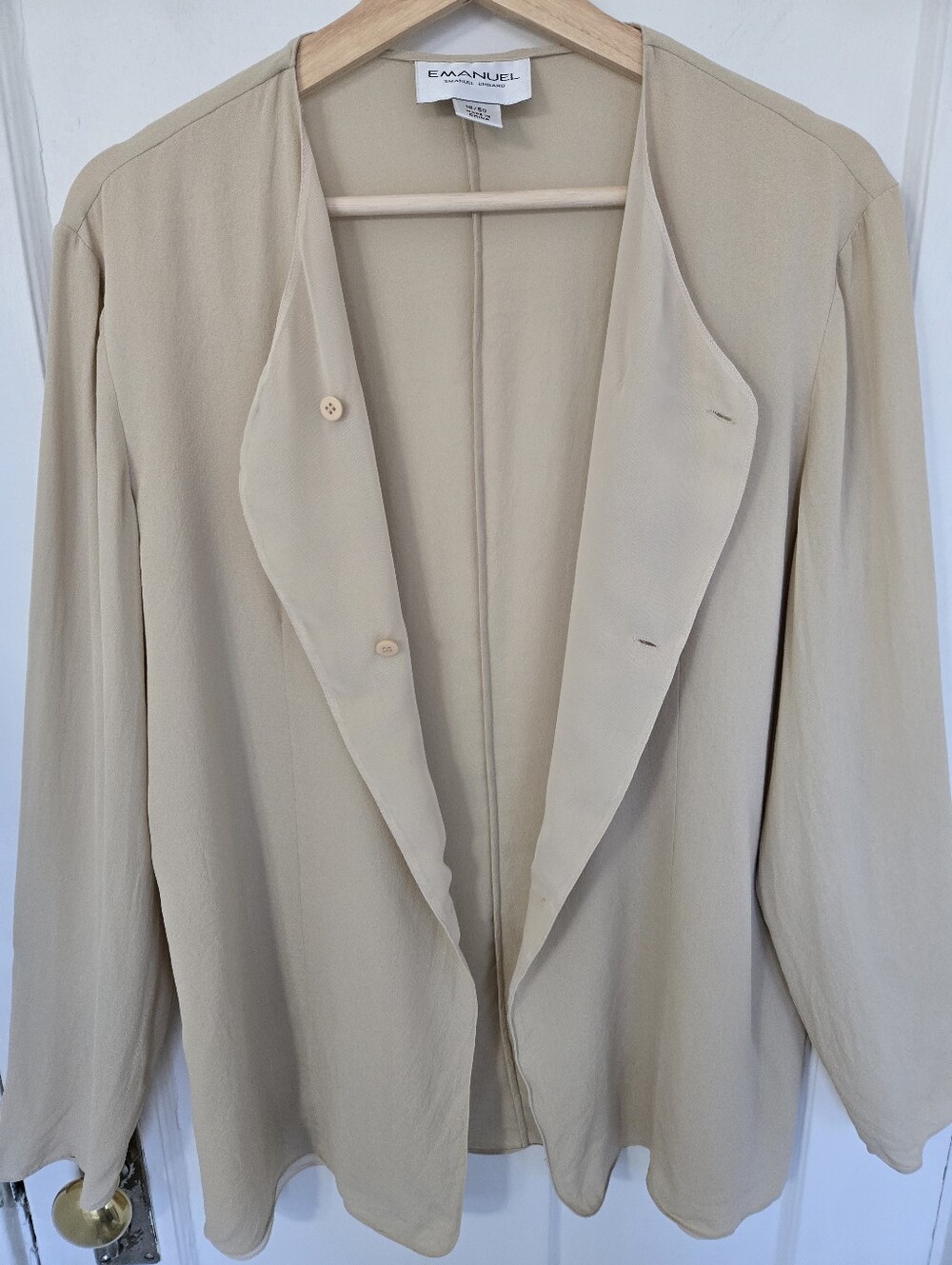 Emanuel Ungaro Womens Silk Layer Size XL Mother Of The Bride Wedding Minimalist